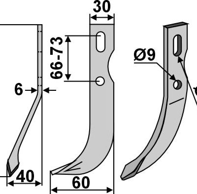 All-purpose Blade 300x30mm, left