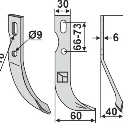 All-purpose Blade 200x30mm, right