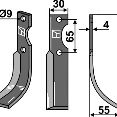 Blade 198x30mm, right