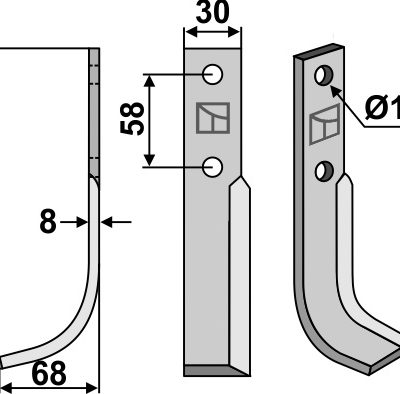Blade 215x30mm, left
