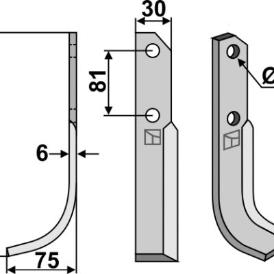 Blade 220x30mm, left