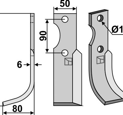 Blade 245x50mm, left