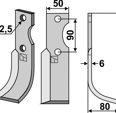 Blade 245x50mm, right