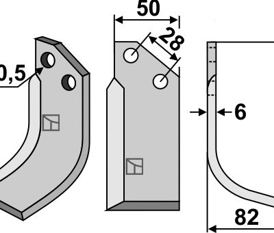 Blade 155x50mm, right
