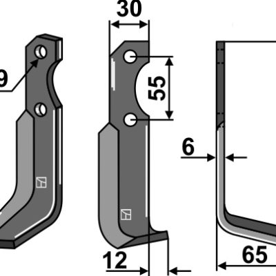 Blade 168x30mm, right