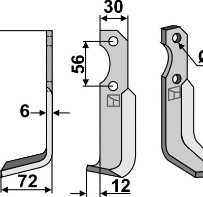 Blade 170x30mm, left