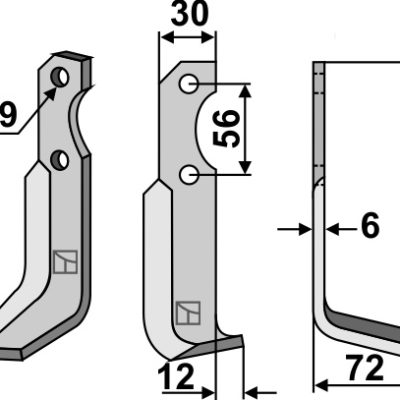 Blade 170x30mm, right