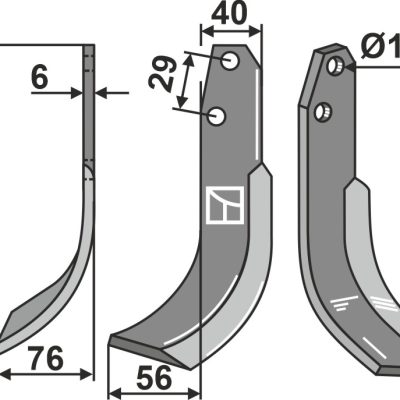 Blade 158x40mm, left