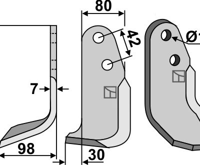Blade 200x80mm, left
