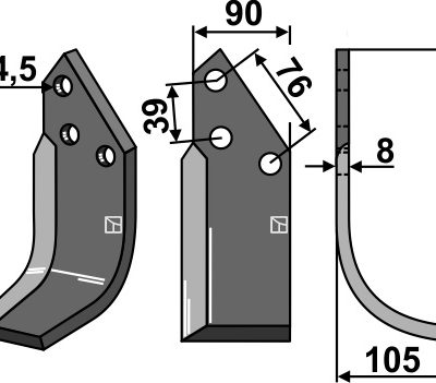 Blade 218x90mm, right