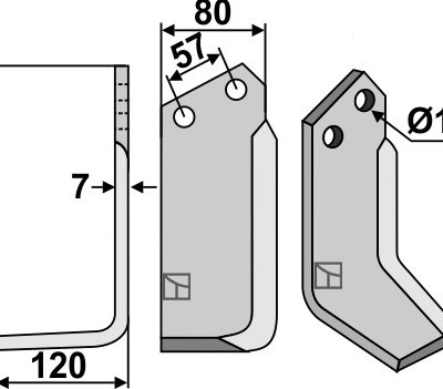 Blade 200x80mm, left