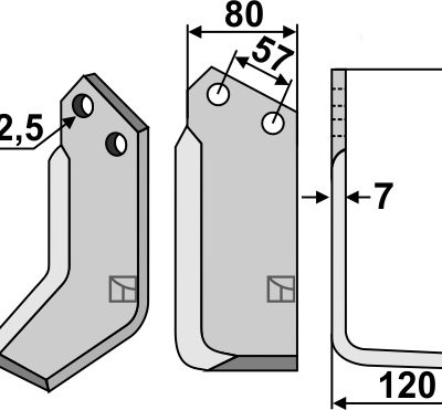 Blade 200x80mm, right