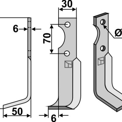 Blade 184x30mm, left