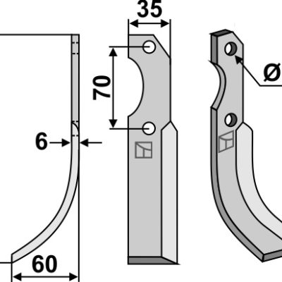 Blade 210x35mm, left