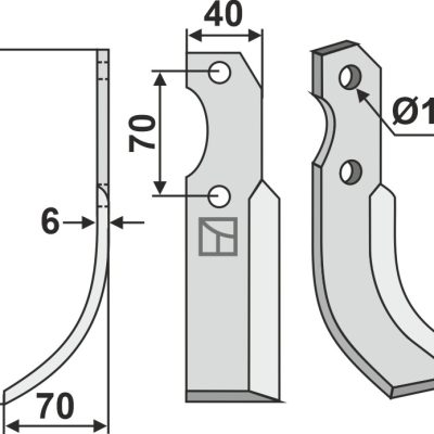 Blade 220x40mm, left