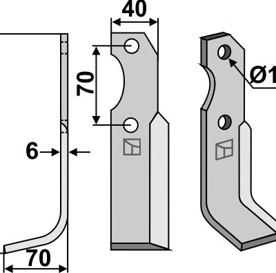 Blade 220x40mm, left
