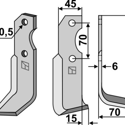 Blade 203x45mm, right