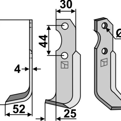 Blade 135x30mm, left
