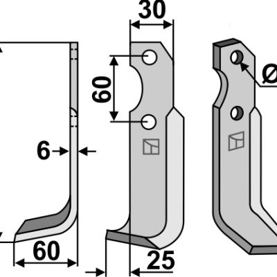 Blade 180x30mm, left
