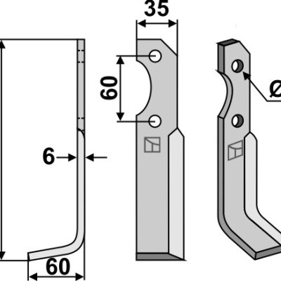 Blade 200x35mm, left