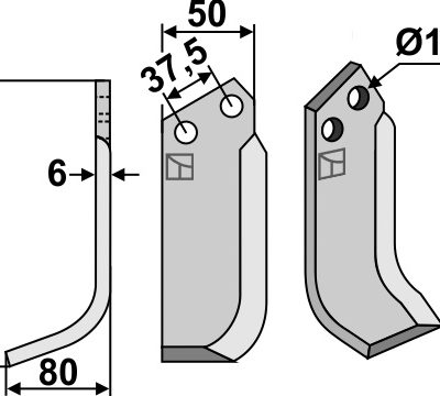 Blade 180x50mm, left
