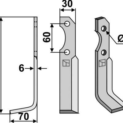 Blade 212x30mm, left