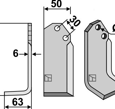 Blade 160x50mm, left
