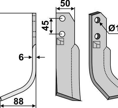 Blade 178x50mm, left