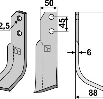 Blade 178x50mm, right