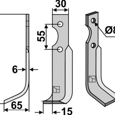 Blade 185x30mm, left