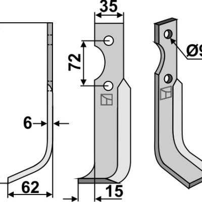 Blade 205x35mm, left