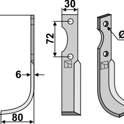 Blade 194x30mm, left