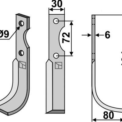 Blade 194x30mm, right