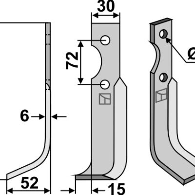Blade 195x30mm, left