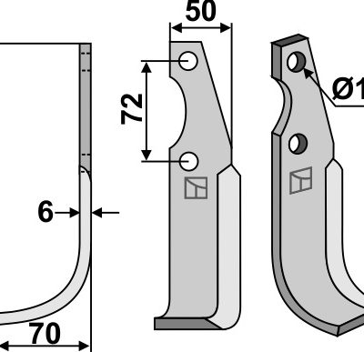 Blade 200x50mm, left
