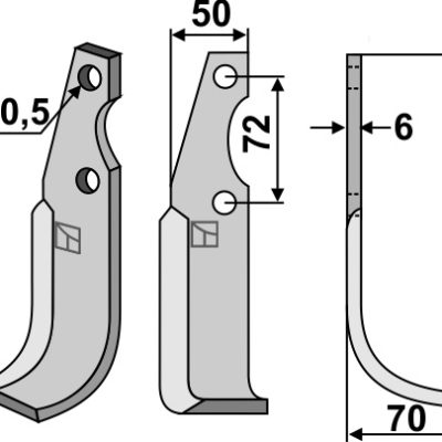 Blade 200x50mm, right