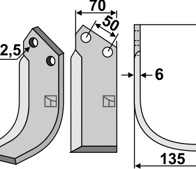 Blade 185x70mm, right