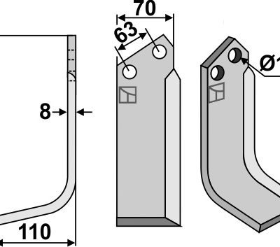 Blade 260x70mm, left