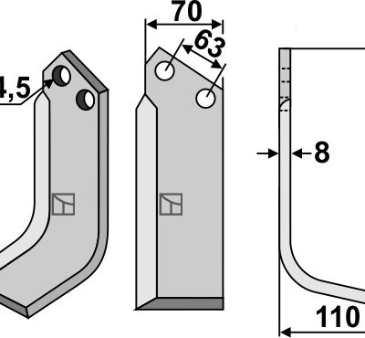 Blade 260x70mm, right
