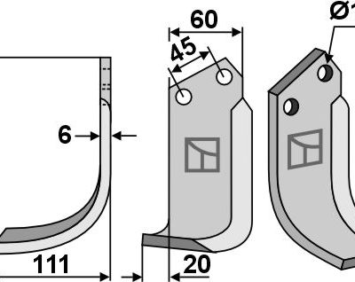 Blade 174x60mm, left