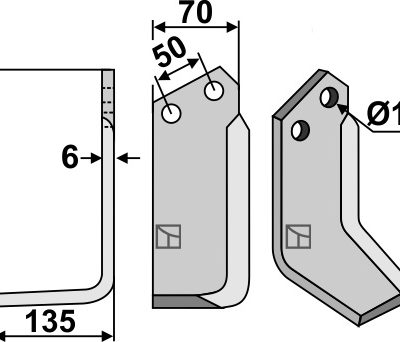 Blade 185x70mm, left