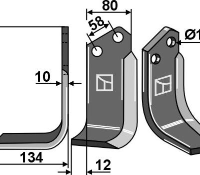 Blade 180x80mm, left