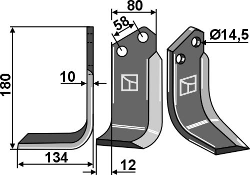 Blade 180x80mm, left