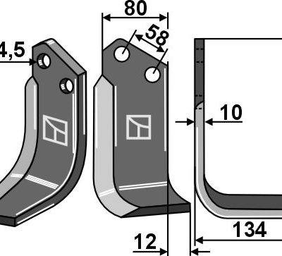 Blade 180x80mm, right
