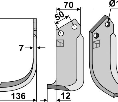 Blade 196x70mm, left