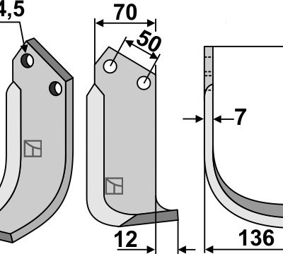 Blade 196x70mm, right