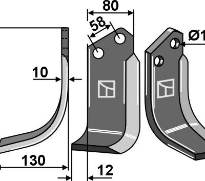 Blade 195x80mm, left