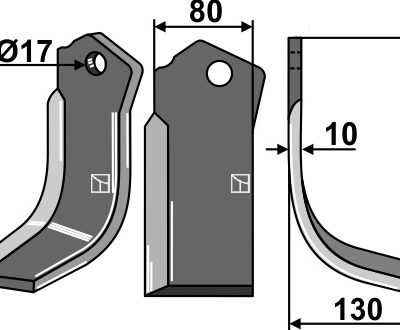 Blade 200x80mm, right