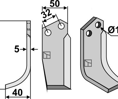 Blade 120x50mm, left