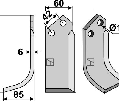 Blade 145x60mm, left